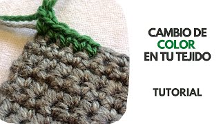 Cómo CAMBIAR de COLOR en CROCHET sin que se NOTE