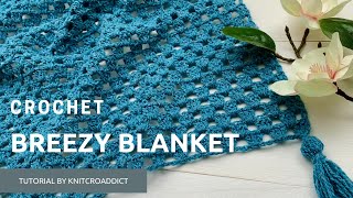 Granny Stripe Crochet Blanket/ Crochet Throw Blanket for Beginners/ Granny Stripe Stitch Crochet