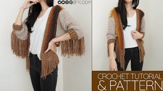 Crochet Fringe Cardigan | Pattern & Tutorial DIY