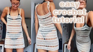CROCHET BEACH DRESS TUTORIAL | how to make a crochet dress ♥️