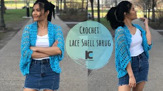 Crochet Lace shell shrug