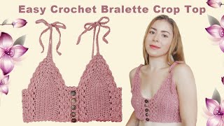 Easy Crochet Bralette Crop Top | How to Crochet a Crop Top