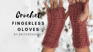 How to crochet : Fingerless gloves