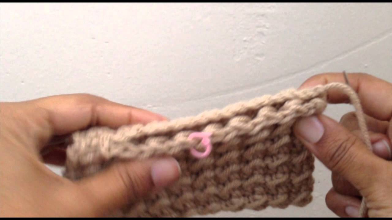 Moss stitch finger less gloves