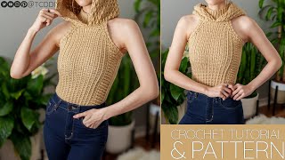 How to Crochet: Hoodie Vest | Pattern & Tutorial DIY