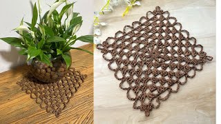 Crochet centerpiece square / Very easy and quick / Crochet centerpiece square