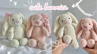 how to crochet a cute bunny | beginner-friendly tutorial with row counter app (no magic ring!)