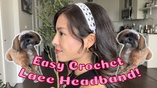 Crochet Cleo Lace Headband: DIY EASY TUTORIAL / 5 Rows Only! Perfect Gift For Summer