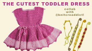 Easy baby Dress | Summer Crochet Dress | Collab with @KnitcroAddict