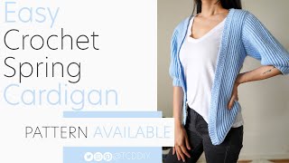 How to Crochet: Easy Spring Cardigan | Pattern & Tutorial DIY