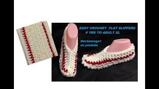 Crochet Slippers Worked Flat
