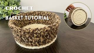 Easy Crochet Basket Tutorial | One Pattern, Basket or Bag (Great for Leftover Yarn)