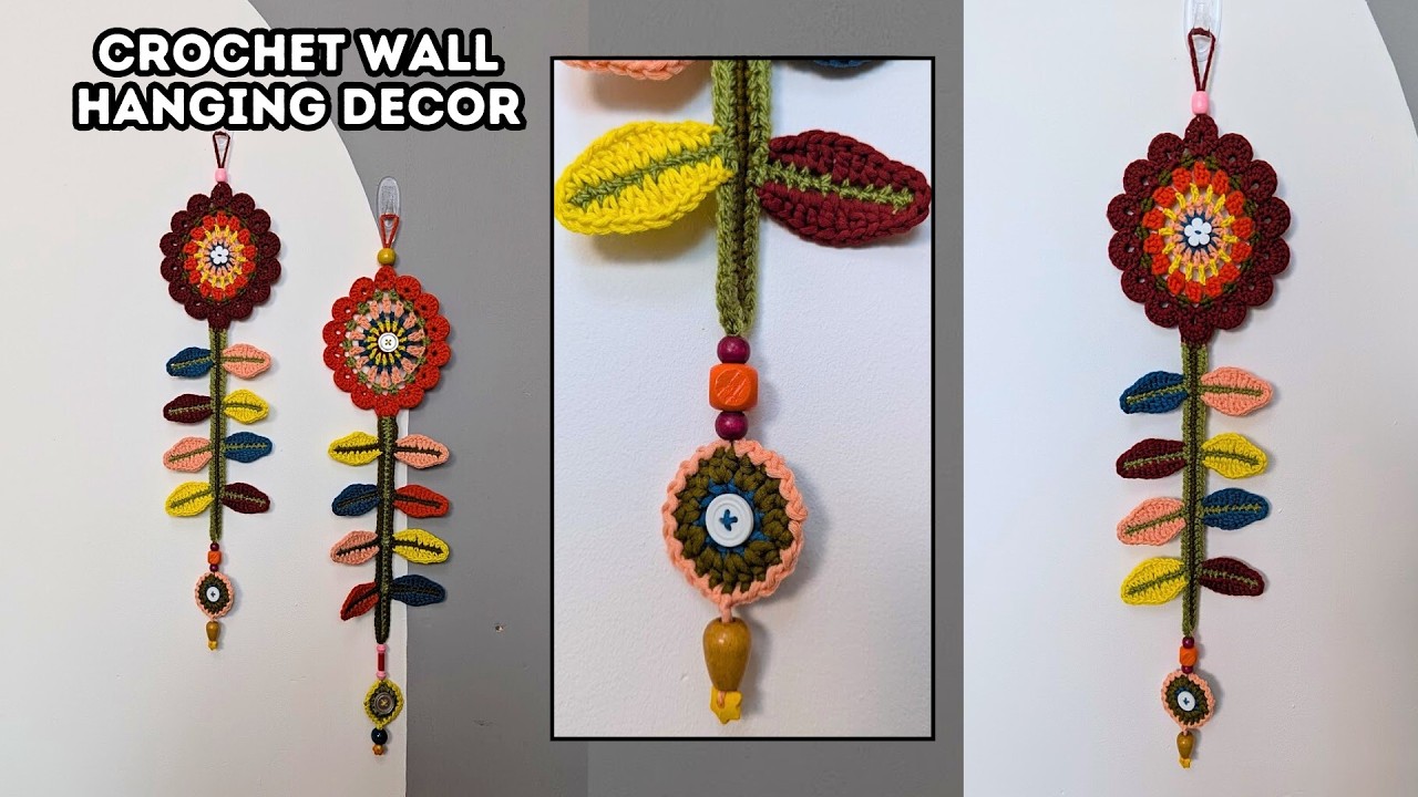 Crochet Wall Hanging Pattern | Easy Crochet Flower Wall Decor Tutorial | Step by Step