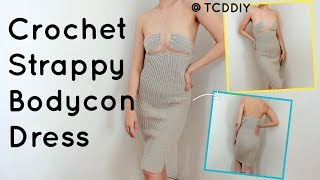 Crochet Strappy Bodycon Dress | Tutorial DIY
