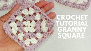 Tutorial GRANNY SQUARE en CROCHET paso a paso en ESPAÑOL