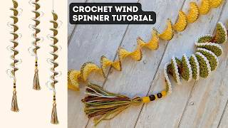 Easy Crochet Wind Spinner Tutorial - My first time crocheting one! I'M OBSESSED! - Brunaticality