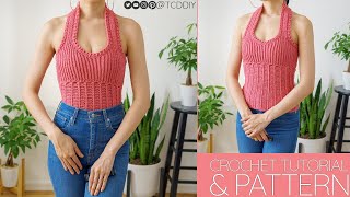 Crochet Halter Top | Pattern & Tutorial DIY