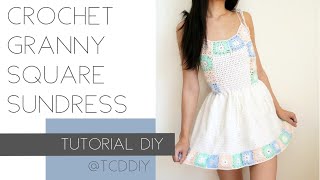 How to Crochet an Adorable Granny Square Sundress | Tutorial DIY