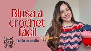 APRENDE A TEJER TU PRIMERA PRENDA DE VERANO | Blusa Coral Crochet tutorial paso a paso