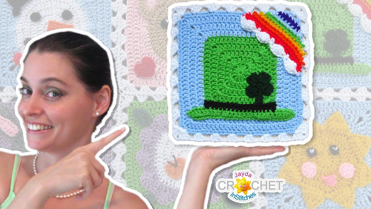 Leprechaun Hat Blanket Square March 2017