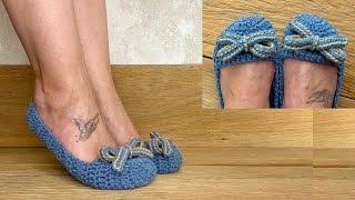 Crochet slipper/ Beautiful, easy and economical little shoe/ Crochet slipper/ Crochet Slippers