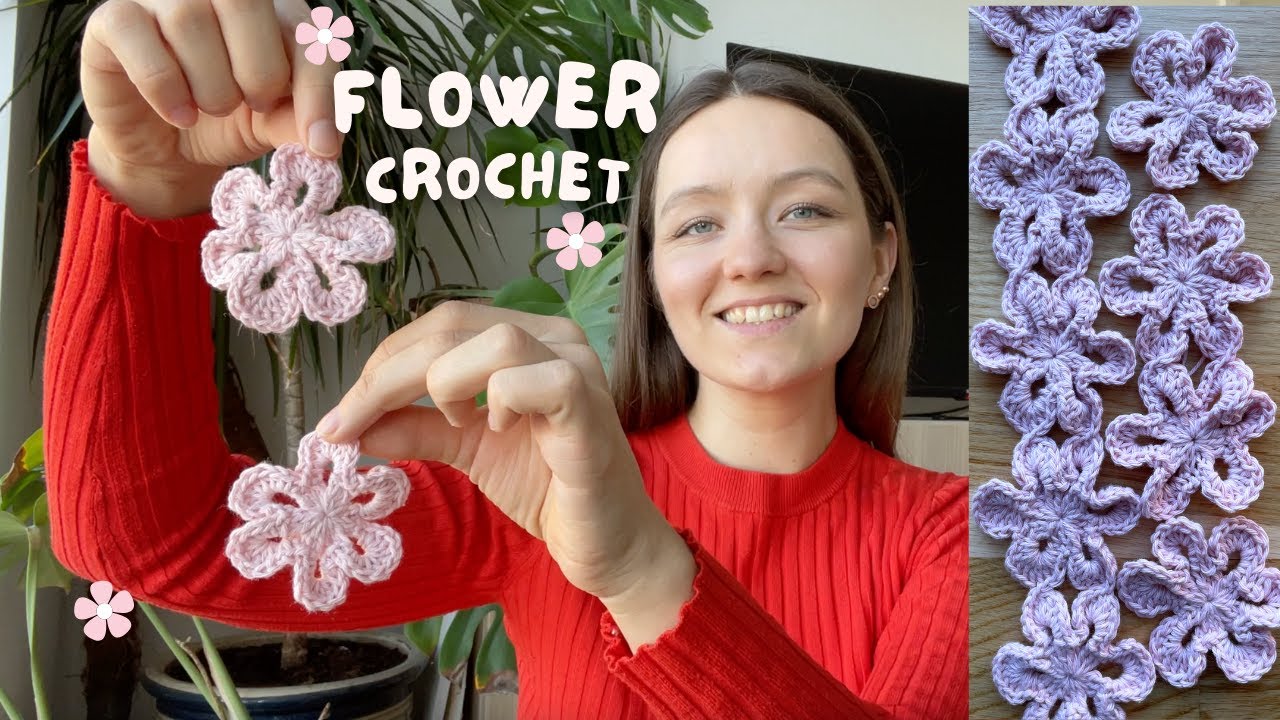 🌸 How to: CROCHET A FLOWER + connect as you go | beginner friendly tutorial