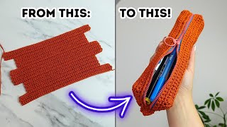 Crochet Pencil Case with Zipper | Brunaticality Crochet