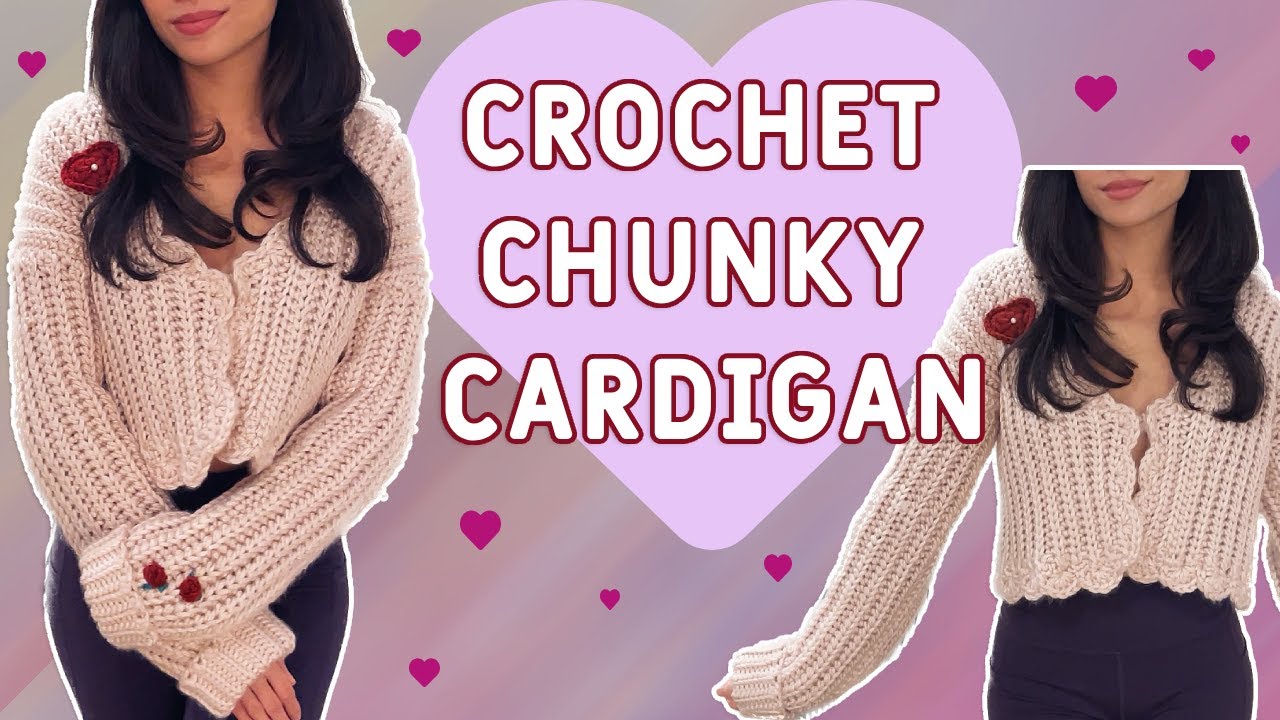 How to Crochet Chunky Ribbed Cardigan! | EASY Cozy Crochet Sweater Tutorial