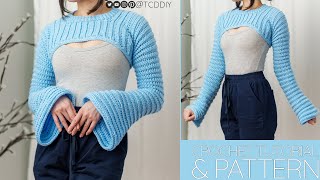 How to Crochet: Bell Sleeve Shrug | Pattern & Tutorial DIY