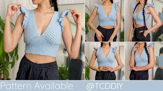 How to Crochet a Ruffle Top | Pattern & Tutorial DIY