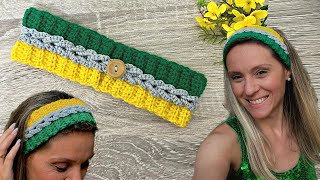 Brazil headband for the 2026 World Cup! Brazil headband tutorial