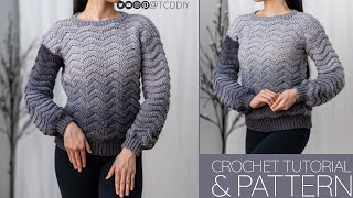 How to Crochet: Chevron Sweater | Pattern & Tutorial DIY