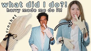Harry Styles Golden Crochet Gloves Tutorial (Harry made me do it!) | DIY