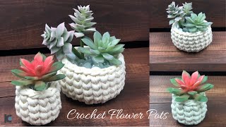 Crochet flower pots ( Mini and Basic size )