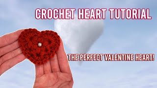 How to Crochet a Heart in 5 minutes! | Jasmine Stitch Crochet Heart Tutorial