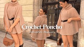 Crochet Poncho Tutorial | Beginner Friendly 💕🧶