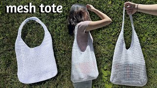 Crochet Mesh Tote Bag Tutorial