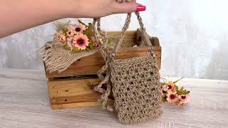 Bolsa para celular em crochê/ Porta celular de crochê - Fácil e econômica/Crochet phone bag