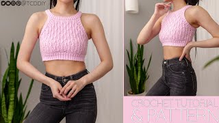 How to Crochet: Almond Stitch Crop Top | Pattern & Tutorial DIY