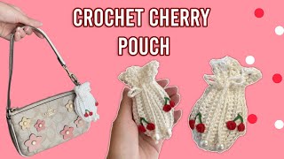 How to Crochet Drawstring Pouch | Easy Beginner Tutorial | Cherry Embroidery