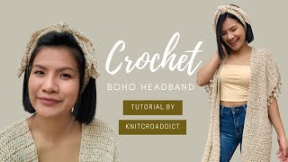 Easy Crochet HeadBand Tutorial Beginner Friendly/ Crochet Scrap Yarn Projects