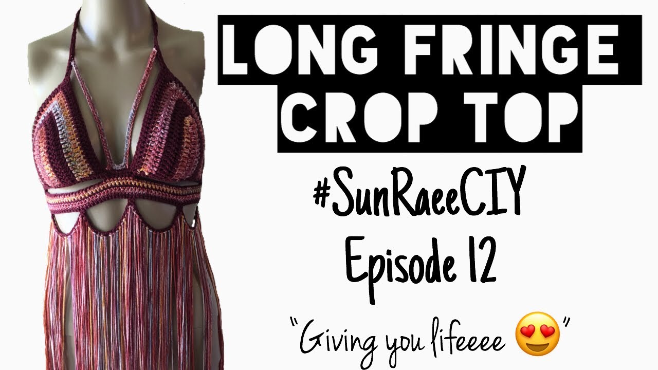 Long Fringe Caged Crop Top