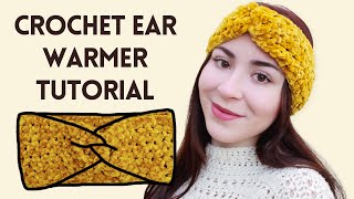 EASY Crochet Ear Warmer Headband Tutorial | DIY