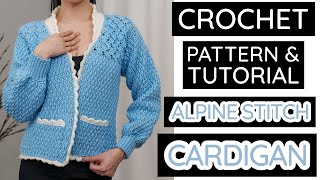 How to Crochet: Cardigan w. Pockets | Pattern & Tutorial DIY