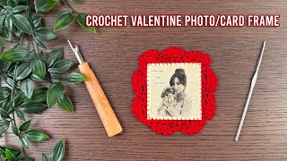 How to Crochet Cute Photo Frame | Valentine Magnet Tutorial!