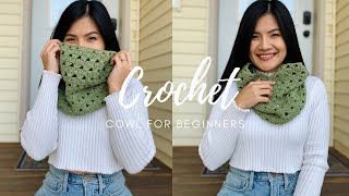 How to crochet a cowl for beginners - DIY Crochet Cowl ( FREE Crochet Pattern )