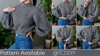How to Crochet a Mock Neck Sweater | Pattern & Tutorial DIY