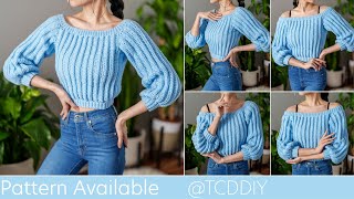 How to Crochet: Off the Shoulder Top | Pattern & Tutorial DIY
