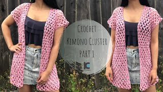 Crochet Kimono : Part 1 ( Free written pattern for sizes XS - 4XL )