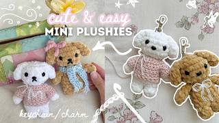 how to crochet a mini plushie wearing sweater/scarf | easy amigurumi tutorial + free pattern!